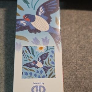 Blue and White Artistic Bird Bookmark